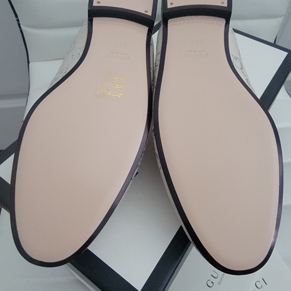 Gardenia Women's Gg Lamé Princetown Slippers - Picture 5 of 9